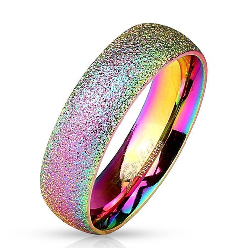Ring regenbogen sandgestrahlt - ring,